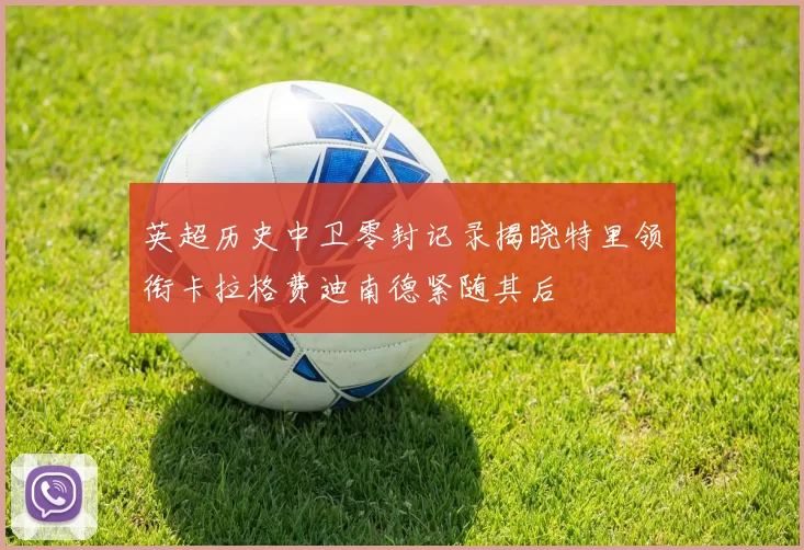 英超历史中卫零封记录揭晓特里领衔卡拉格费迪南德紧随其后
